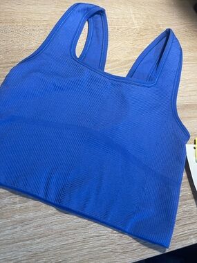 XS Womens Royal Blue Crop Tank Top (18)
